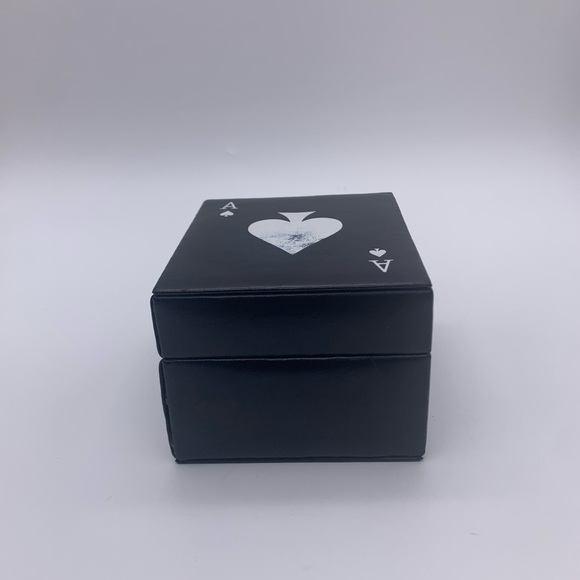 Vintage Man Cave PROTOCOL Ace Glass Coaster Set With Deck Of Cards & Storage Box - Picture 7 of 10